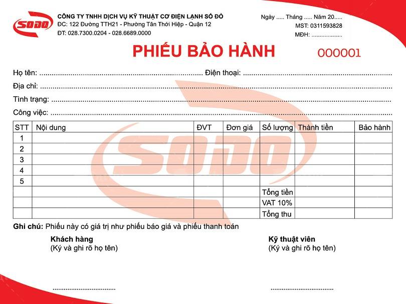 In tem bảo hành | Địa chỉ in tem bảo hành giá rẻ tại Hà Nội